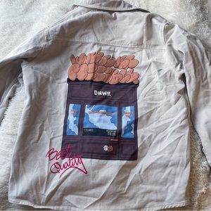 Zara graffiti button up